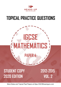 IGCSE Topical Past Papers Math P4