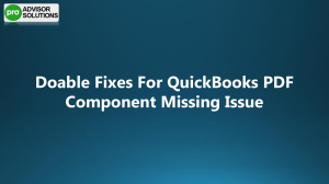 Proven Solutions For QuickBooks PDF Component Missing Issue