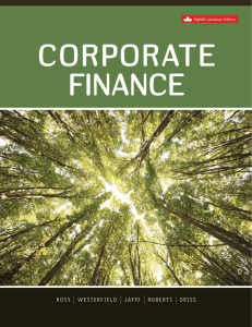 comm121& 4 more Prof Stephen A. Ross (Author) - Corporate Finance Canadian Edition-McGraw-Hill Ryerson (2019)