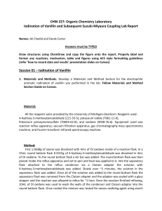 12. Iodination of Vanillin and Subsequent Suzuki-Miyaura Coupling Lab Reporrt