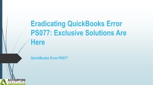 Eliminate QuickBooks Error PS077 in no time