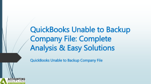 Easy guide for QuickBooks Unable to Backup Company File issue