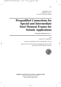 ANSI AISC 358-10 Prequalified Connections for Special & Intermediate Moment Frames for Seismic Applications