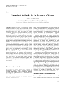 Monoclonal Antibodies for the Treatment of Cancer