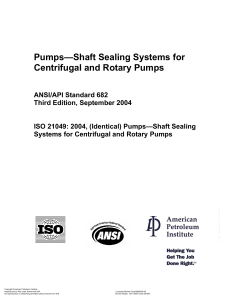 API 682 Pumps Shaft Sealing Systems 2004