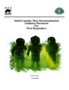 Multi-Casualty Mass Decontamination Guidance Document For First Responders