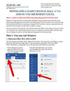 Install Crystal Ball 11 Add-in for Microsoft Excel