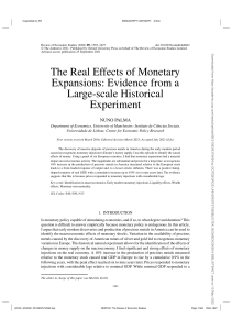 Reading 3. The Real Effects of Monetary Expansions (Section 1 to Section 3)
