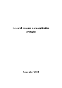 Research on open data application strategies