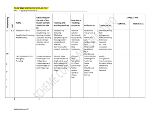 Form Two Agriculture Scheme Cum Plan