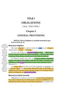 Law of Obligation and Contract by de Leon (with few highlights)