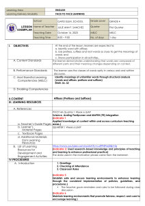 Grade 4 English Lesson: Affixes, Facts, Opinions