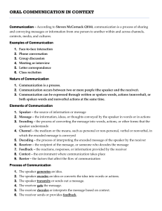 ORAL COMMUNICATION REVIEWER