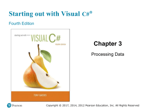 -C# Programming- Chapter 3- Processing Data(Updated)
