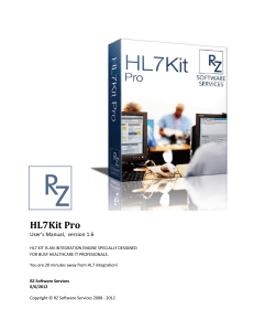 HL7Kit Users Manual