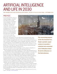 Artificial Intelligence and Life in 2030 The One H