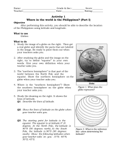 Philippines Location & Mineral Deposits Worksheet