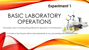 Basic laboratory operations