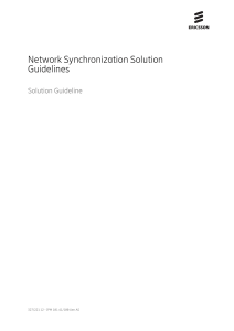 Network Synchronization Solution Guidelines
