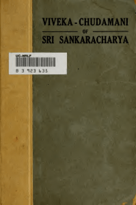 (Himalayan Series 43) Swami Madhavananda - Vivekachudamani of Sri Sankaracharya Text with english translation notes and an index-The Advaita Ashrama (1921)