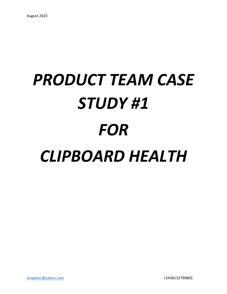 clipboard health case study solution