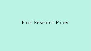 Final Research Paper Powerpoint FA23