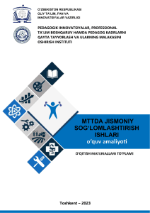 8 G Ishquvatov tarbiyachi Mttda jismoniy soglomlashtirish ishlari