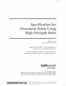 AISC 15th Edition- Bolting 16.2 (HL) Ch 1-3