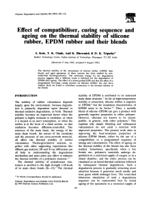 Effect of compatibiliser, curing sequence and ageing on the thermal stability of silicone rubber, EPDM rubber and their blends