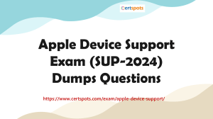 Apple Device Support Exam (SUP-2024) Study Questions