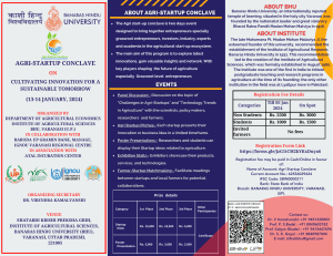 Agri-Startup Conclave@BHU Brochure