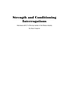 Alwyn Cosgrove - Strength And Conditioning Interrogations