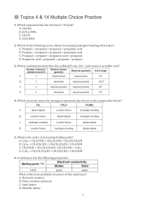 IB Chemistry: Bonding & Structure Practice Questions