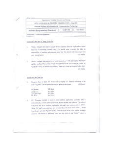 Software Programming Practical - 2011