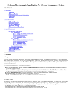 Library Management System SRS