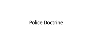 Lecture 2 (Police Doctrine)