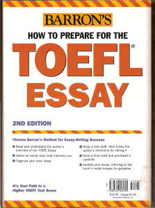 Barrons How to Prepare for the TOEFL Essay