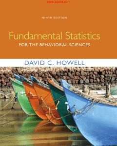 Fundamental Statistics for the Behavioral Sciences 9th Edition