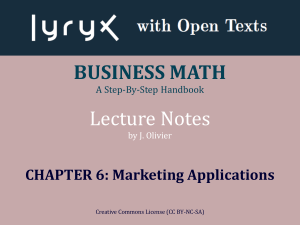 Olivier Business Math Chapter 6