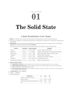 1. The Solid State