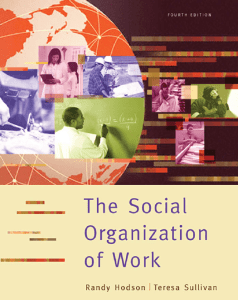 Randy Hodson, Teresa A. Sullivan - The Social Organization of Work (2007, Wadsworth Publishing) - libgen.li