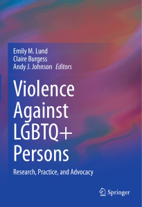 violence against LGBTQ+ persons: research, practice, and advocacy - lund, burgess, johnson