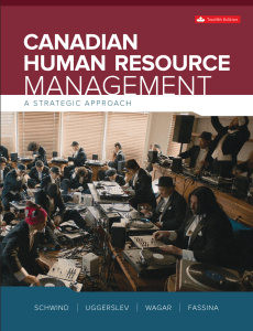 Canadian Human resource management 12th ed