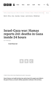 Israel-Gaza war  Hamas reports 241 deaths in Gaza inside 24 hours - BBC News