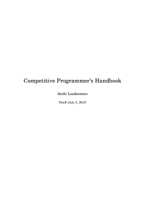 Competitive Programmer’s Handbook - Antti Laaksonen