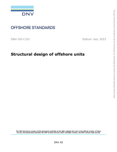 DNV-OS-C101-2023 Structural design of offshore units