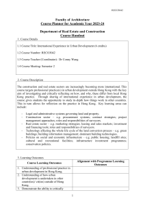 Urban Development: International Experience Course Handout