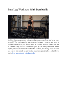 Best leg workouts with dumbbells