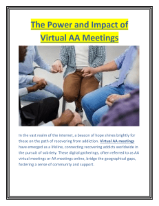 Virtual AA Meetings: Empowering Recovery Online