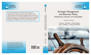 Strategic Management and Business Policy - Thomas L Wheelen 15thEd